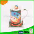 Christmas Ceramic Mug With Coaster,High Quality Ceramic Coffee Mug